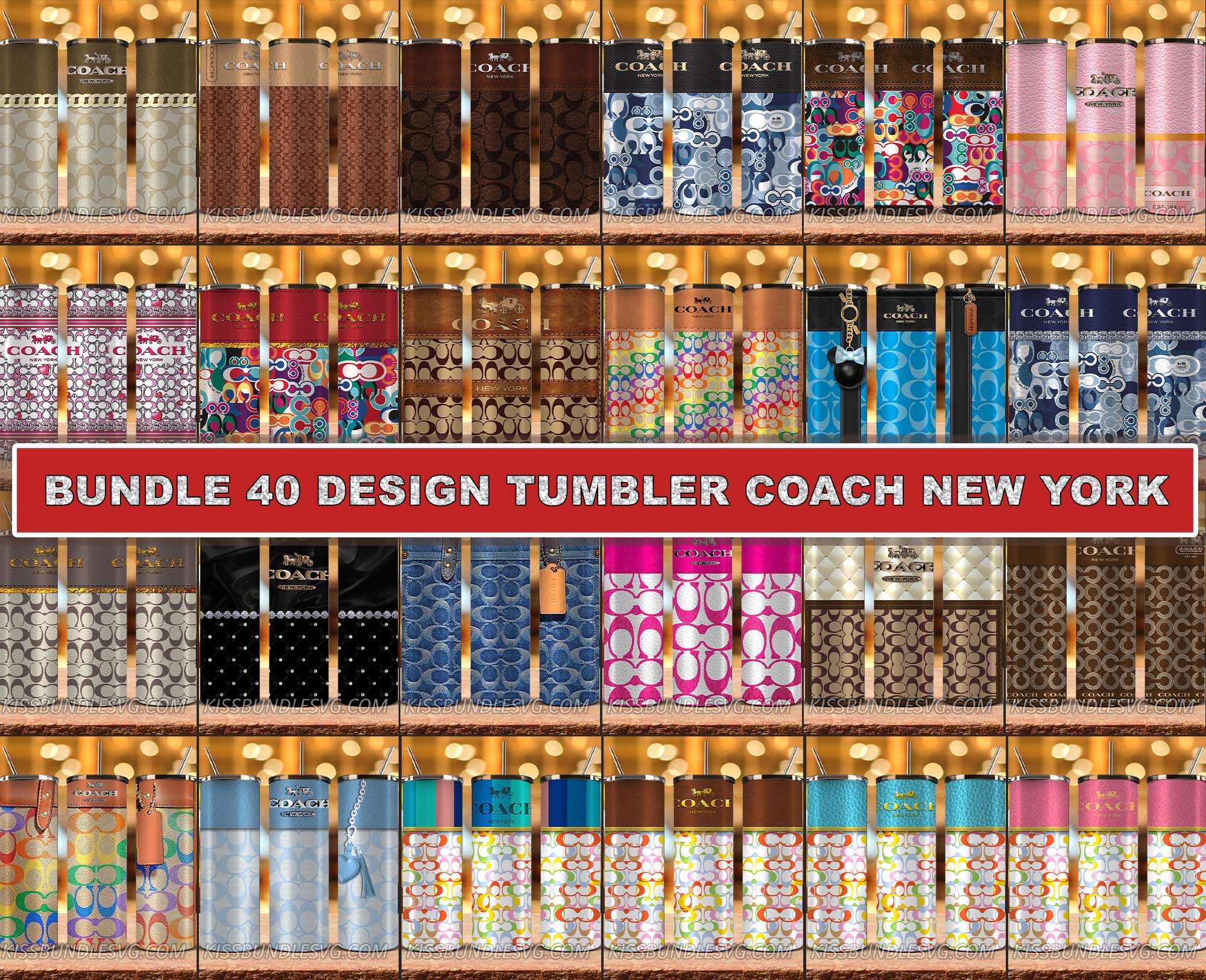 Logo Fashion Tumbler Wrap , Gucci, Louis Vuitton, Chanel, Coach,Dior,  Skinny Tumbler 84
