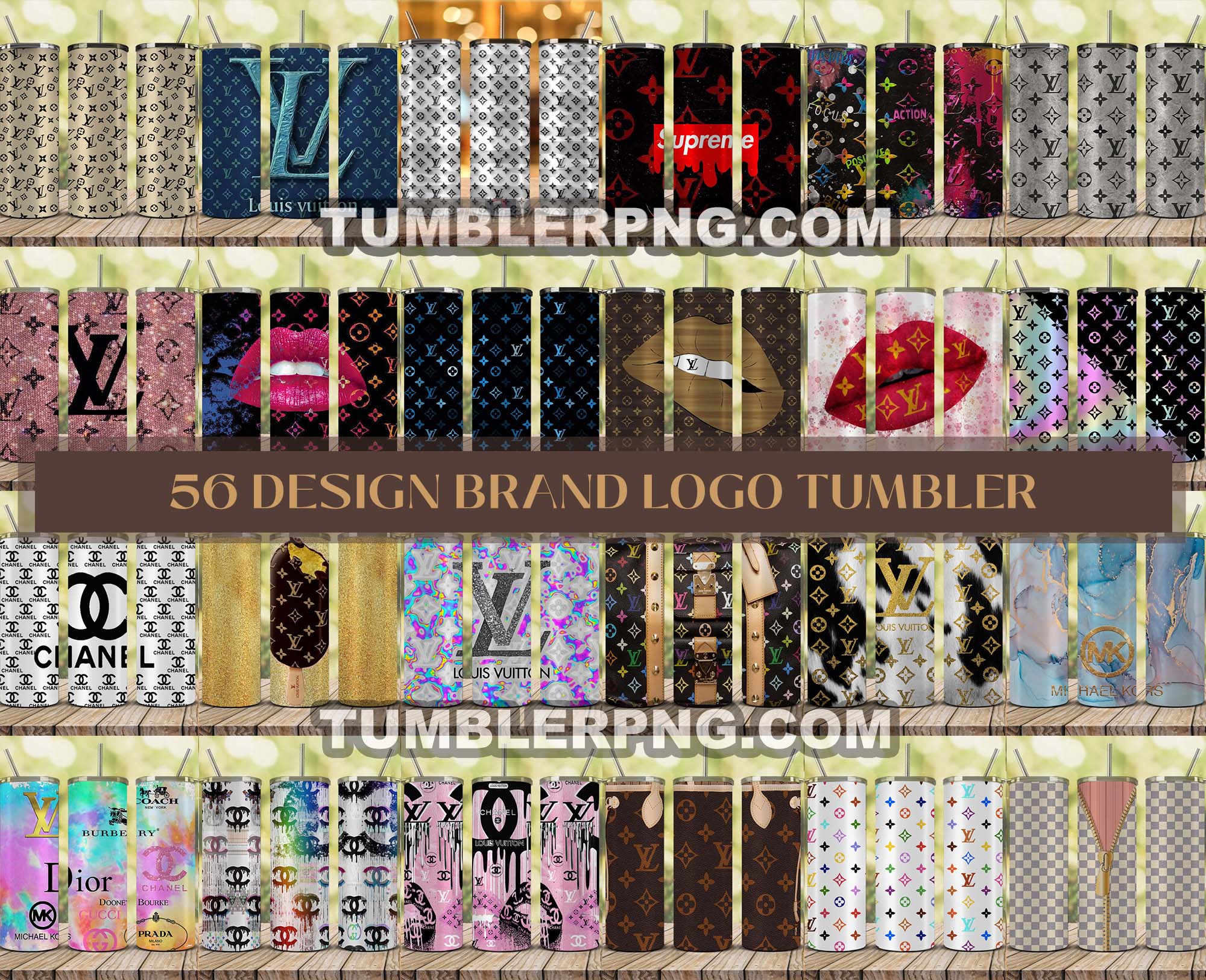 Mickey Logo Fashion Tumbler Designs, Brand Logo Tumbler Wrap New 10 –  Bundlepng