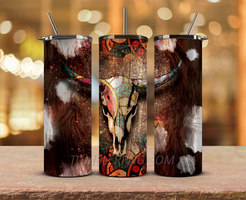 Cowhide Starbucks 20oz Skinny Tumbler, Cow Print, Starbucks Travel