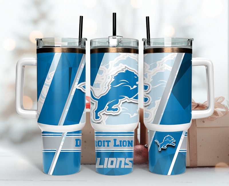 Detroit Lions 40oz Tumbler,NFL Tumbler Wrap , 40oz Tumbler Sublimation ...