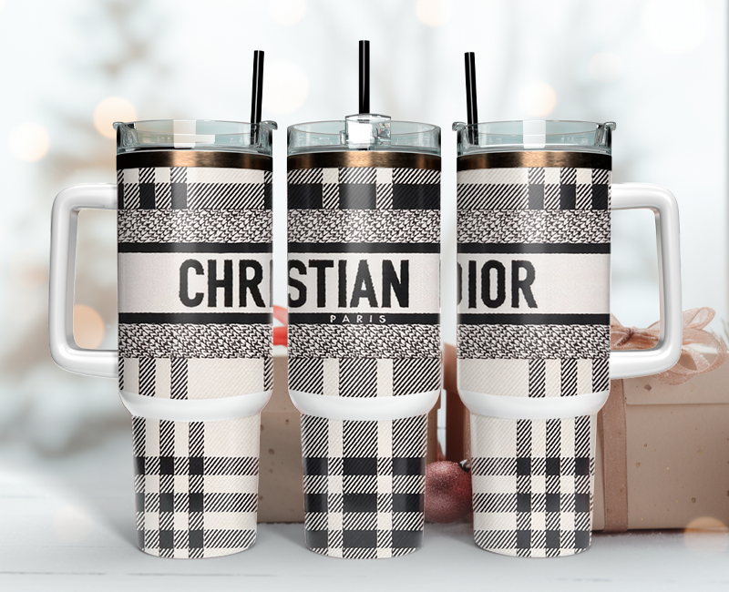 Christian Dior Tumbler Wrap 40oz, Logo Fashion Tumbler Wrap 40oz, Tumbler 40oz Png 11