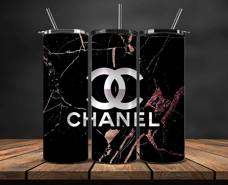 Chanel Tumbler Wrap, Chanel Tumbler Png, Chanel Logo, Luxury Tumbler W ...