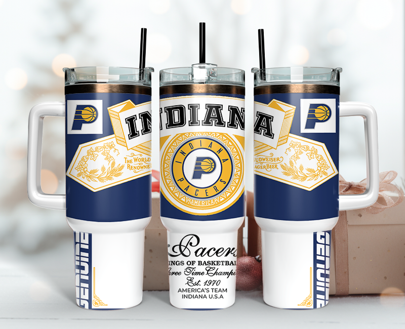 Indiana Pacers Tumbler Wrap 40oz, Nba Tumbler Wrap 40oz