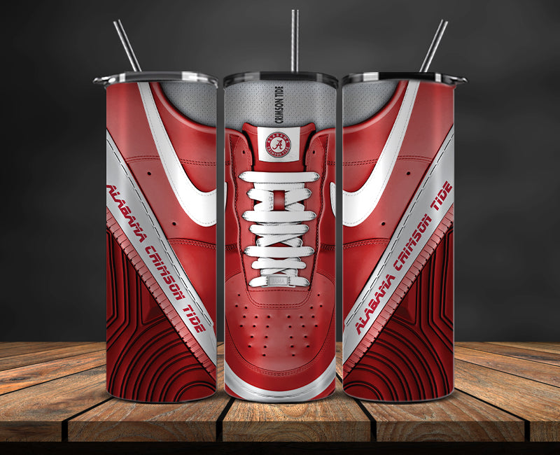 Alabama Crimson Tide Sneaker Tumbler Wrap , College Sneaker Tumbler Wrap 131