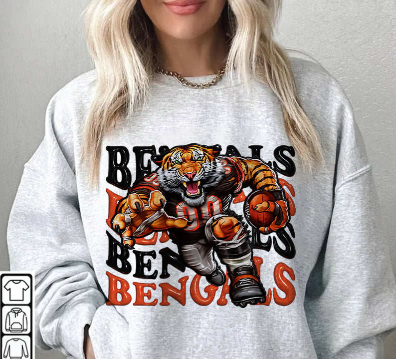 Cincinnati Bengals Football Sweatshirt png ,  T-Shirt Png, NFL T-Shirt Design 135