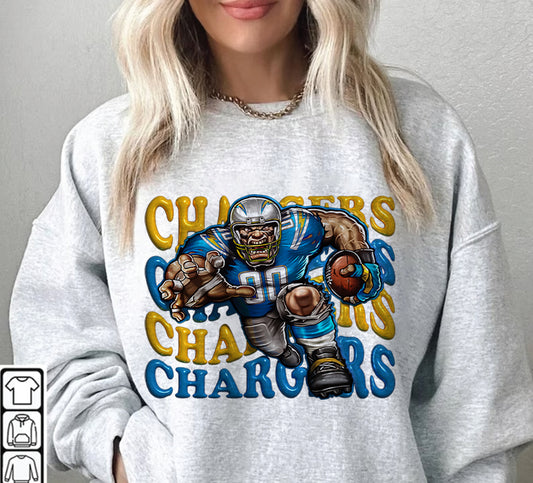 Los Angeles Chargers Football Sweatshirt png ,  T-Shirt Png, NFL T-Shirt Design 146