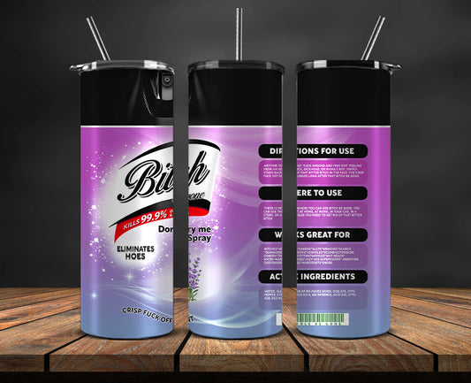 Bitch Spray, Bitch Be Gone 20oz Tumbler Wrap PNG File For Sublimation, Rainbow Bitch Spray, Tumbler PNG 14