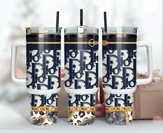 Christian Dior Tumbler Wrap 40oz, Logo Fashion Tumbler Wrap 40oz, Tumbler 40oz Png 14