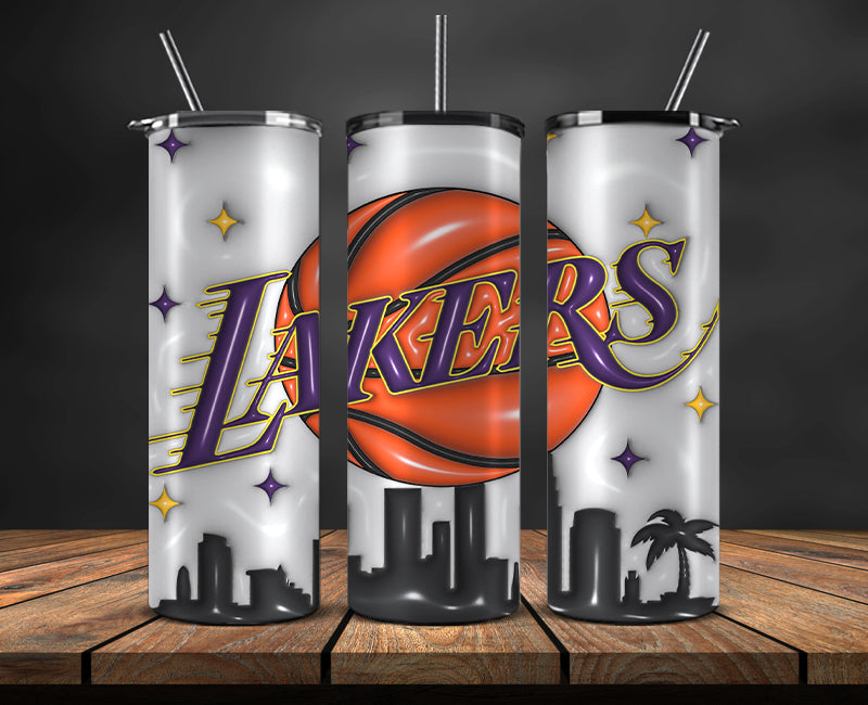 3D Inflated LA Lakers Basketball Team, Basketball Design,NBA Teams,NBA Sports,Nba Tumbler Wrap,NBA DS-14