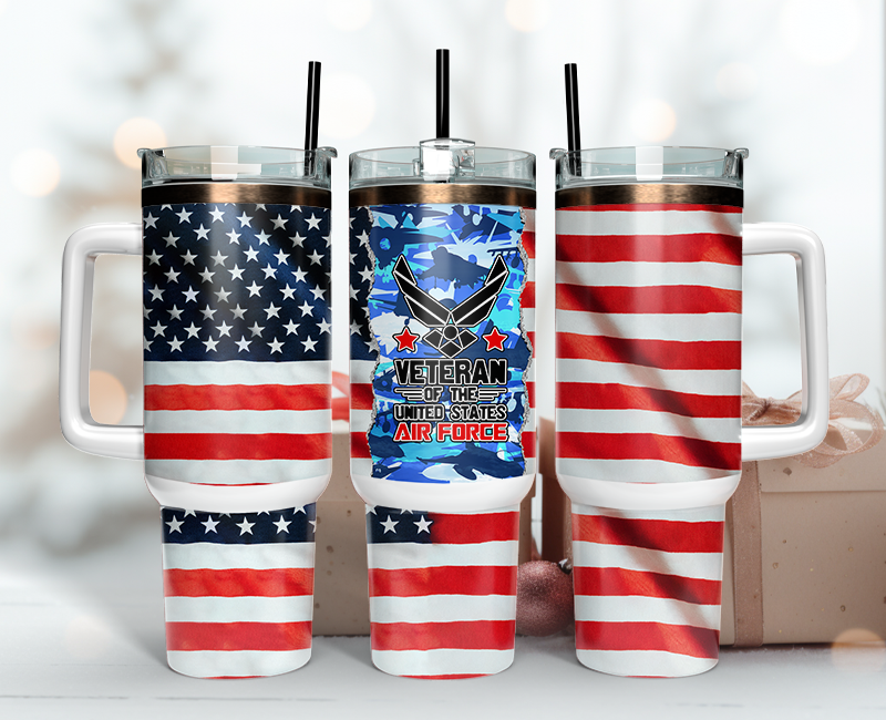 Veteran Tumbler Wrap 40oz , 40oz Tumbler Sublimation Png , Tumbler Wrap 14