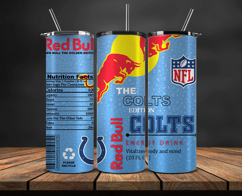 Indianapolis Colts Tumbler Wraps, NFL Red Bull Tumbler Wrap 14 – Tumblerpng