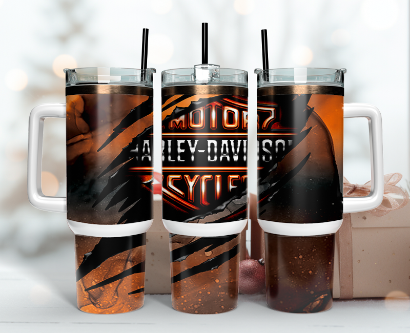 Harley Davidson Tumbler Wrap 40oz, Harley Davidson Tumbler Png 16