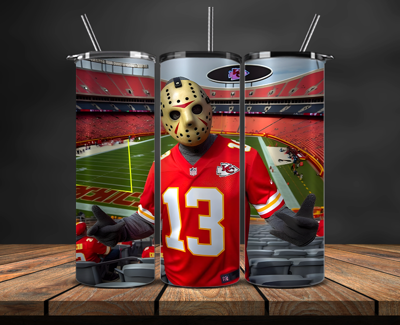 Kansas City Chiefs Tumbler Wrap, NFL Trendy Tumbler 17