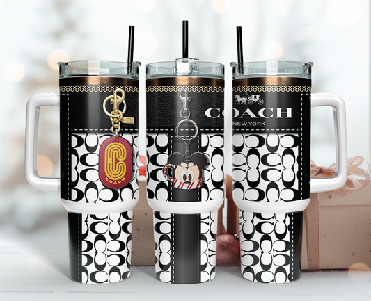 Coach Tumbler Wrap 40oz, Logo Fashion Tumbler Wrap 40oz, Tumbler 40oz Png 18