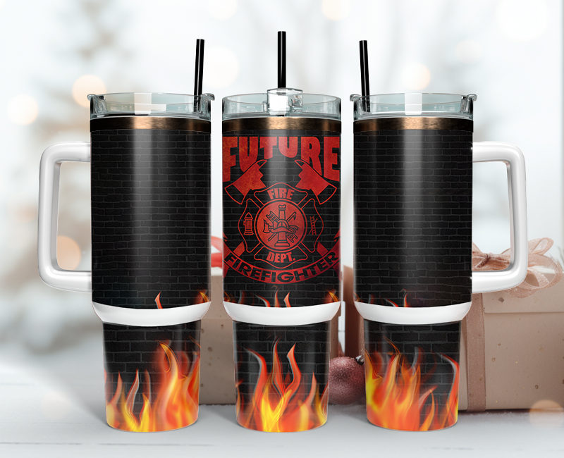 Firefighter Tumbler Wrap 40oz , 40oz Tumbler Sublimation Png , Tumbler Wrap 18