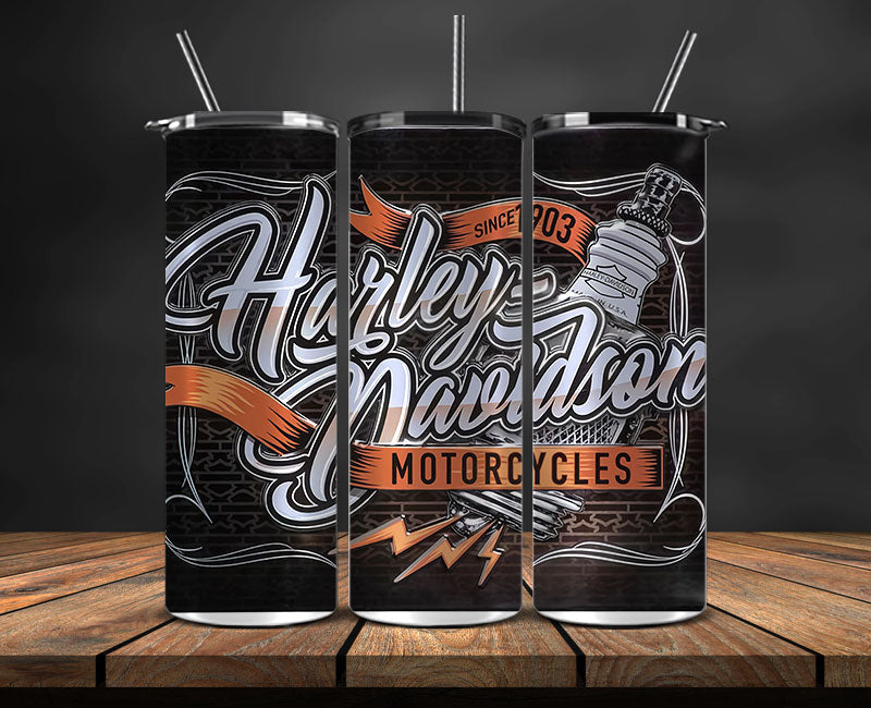 Harley Skinny Tumbler Png, Motor Harley Digital Tumbler Wrap, Harley Tumbler Wrap New 18