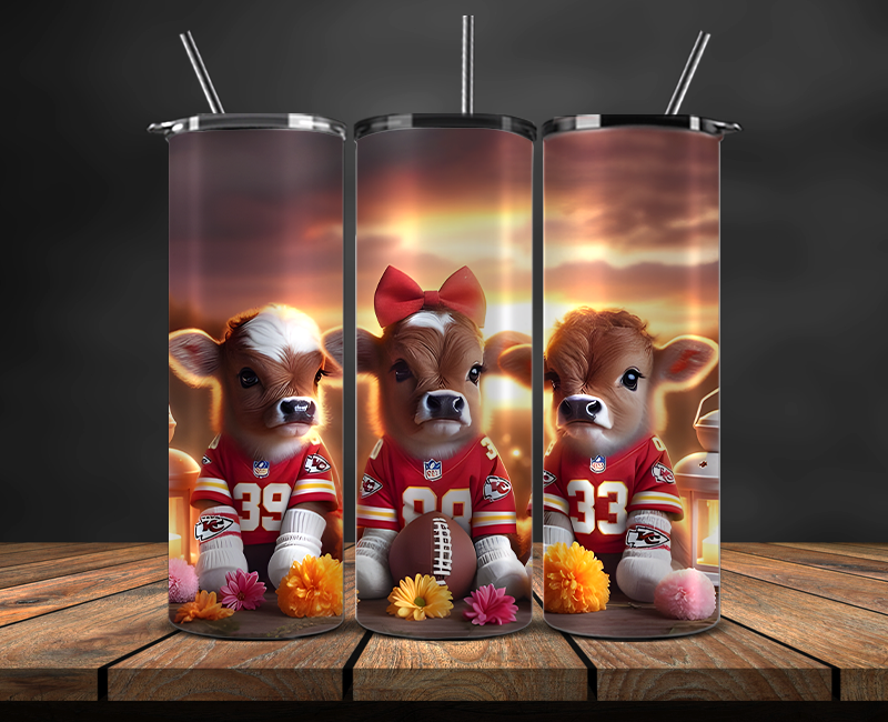 Kansas City Chiefs Tumbler Wrap, NFL Trendy Tumbler 01