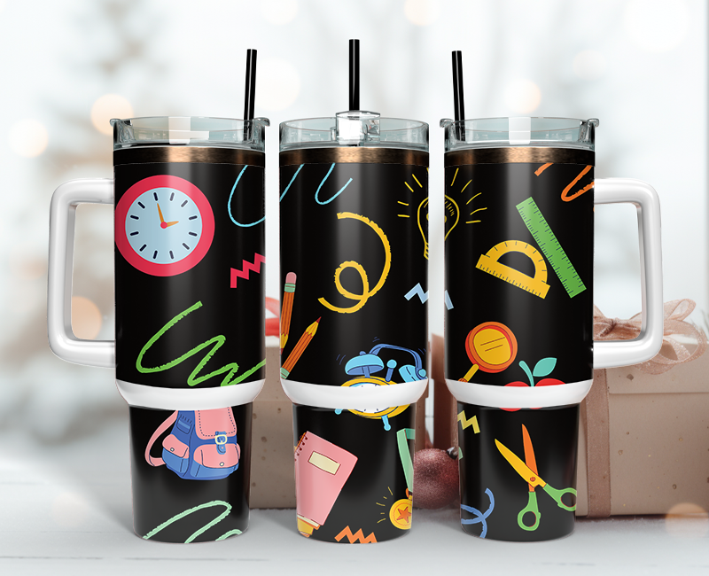 Teacher Tumbler Wrap 40oz, Teacher Tumbler Png 01