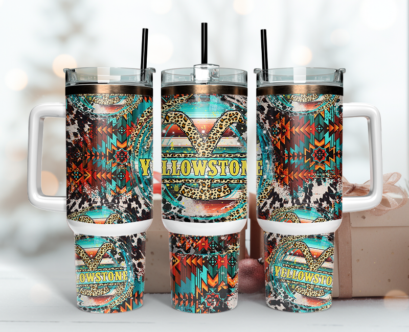 Yellowstone Tumbler Wrap 40oz , 40oz Tumbler Sublimation Png , Tumbler Wrap 20