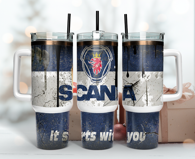 Scania Tumbler Wrap 40oz, Logo Car Tumbler Wrap 40oz