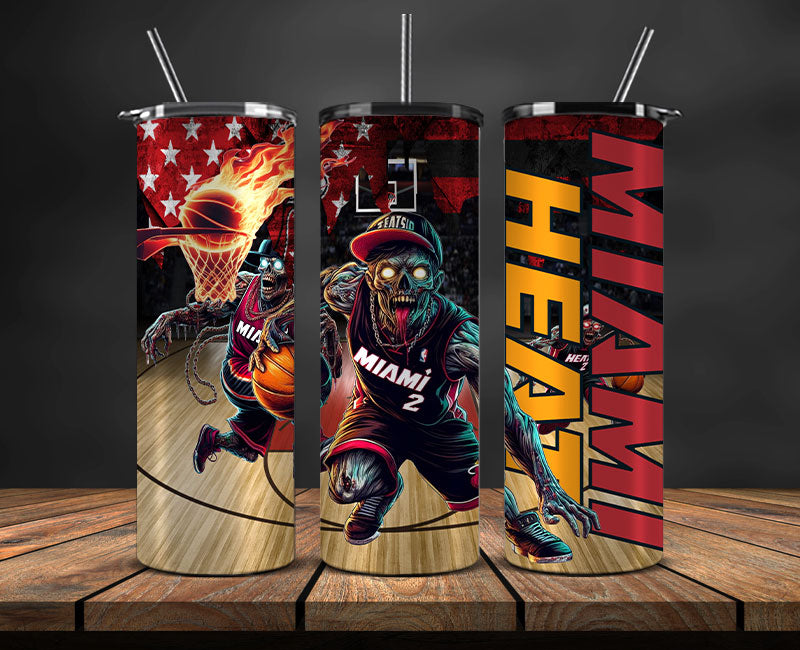 Miami Tumbler Wrap, Basketball Design,NBA Teams,NBA Sports,Nba Tumbler Wrap,NBA DS-21