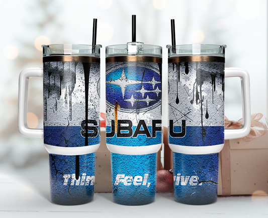 Subaru Tumbler Wrap 40oz, Logo Car Tumbler Wrap 40oz