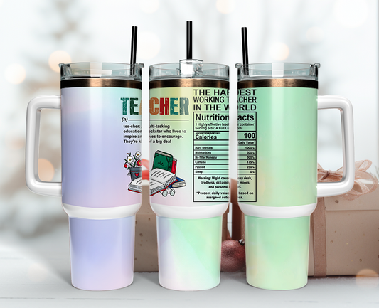 Teacher Tumbler Wrap 40oz, Teacher Tumbler Png 23