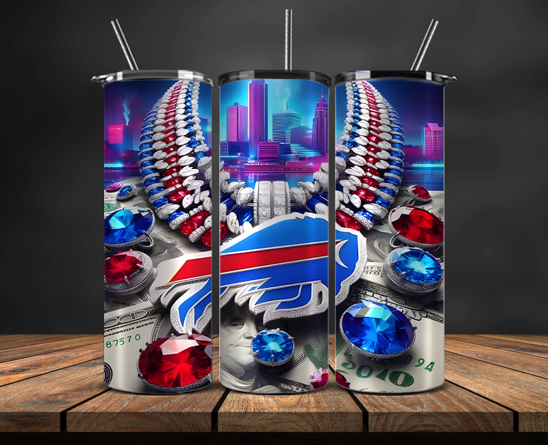 Buffalo Bills Tumbler Wrap, NFL Trendy Tumbler 23