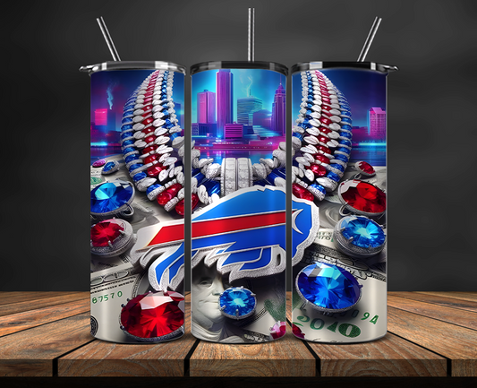 Buffalo Bills Tumbler Wrap, NFL Trendy Tumbler 23