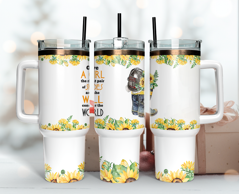 Firefighter Tumbler Wrap 40oz , 40oz Tumbler Sublimation Png , Tumbler Wrap 24