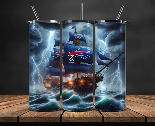 Buffalo Bills Tumbler Wrap, NFL Trendy Tumbler 24