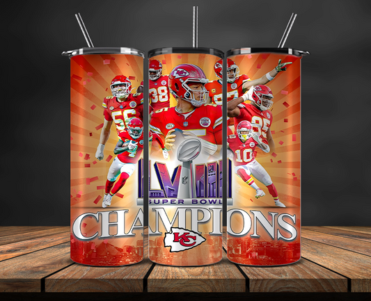 Kansas City Chiefs Tumbler Wrap, NFL Trendy Tumbler 25