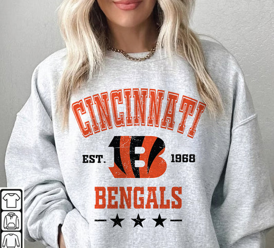 Cincinnati Bengals Football Sweatshirt png ,  T-Shirt Png, NFL T-Shirt Design 270