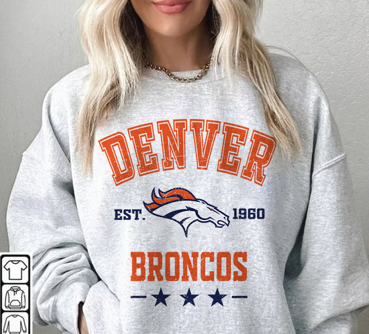 Denver Broncos Football Sweatshirt png ,  T-Shirt Png, NFL T-Shirt Design 272