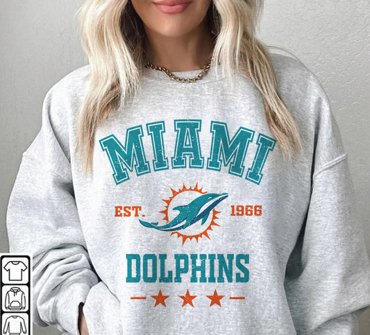 Miami Dolphins Football Sweatshirt png ,  T-Shirt Png, NFL T-Shirt Design 279