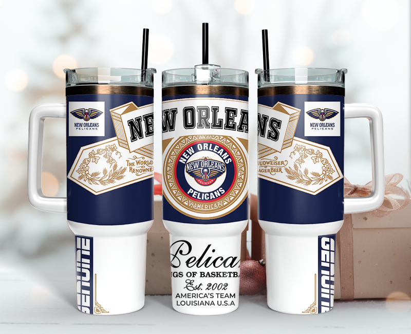 New Orleans Pelicans Tumbler Wrap 40oz, Nba Tumbler Wrap 40oz