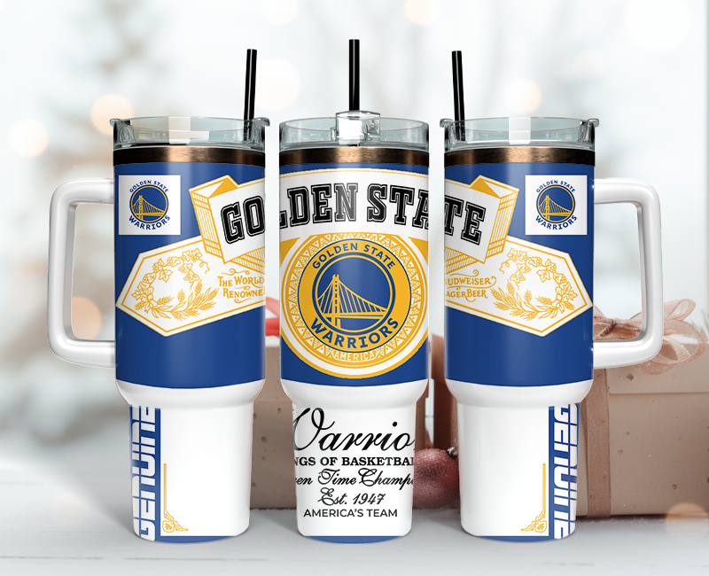 Golden State Warriors Tumbler Wrap 40oz, Nba Tumbler Wrap 40oz