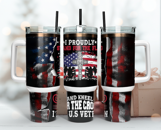 Veteran Tumbler Wrap 40oz , 40oz Tumbler Sublimation Png , Tumbler Wrap 02