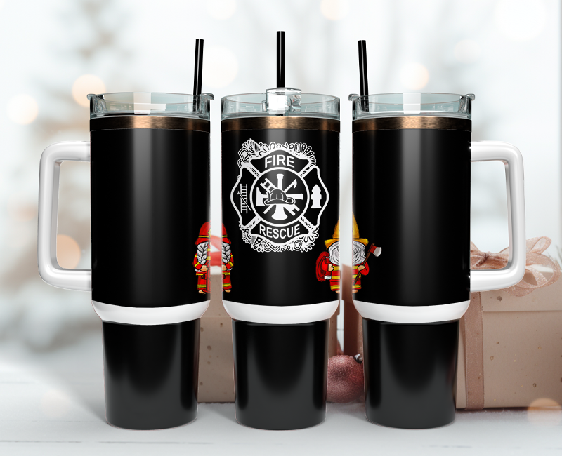 Firefighter Tumbler Wrap 40oz , 40oz Tumbler Sublimation Png , Tumbler Wrap 31