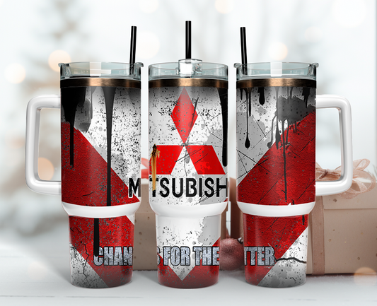 Mitsubishi Tumbler Wrap 40oz, Logo Car Tumbler Wrap 40oz