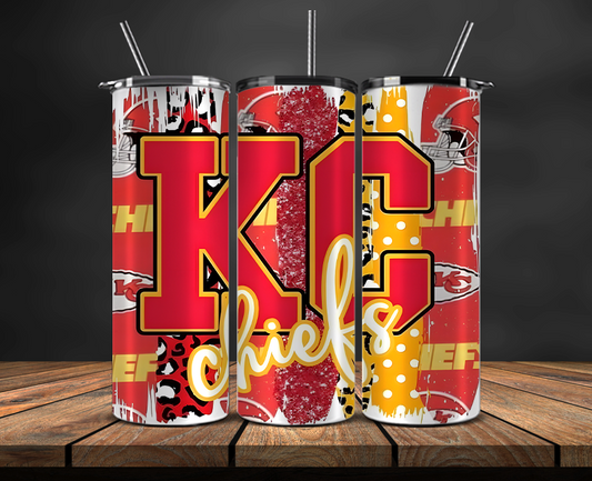 Kansas City Chiefs Tumbler Wrap, NFL Trendy Tumbler 32