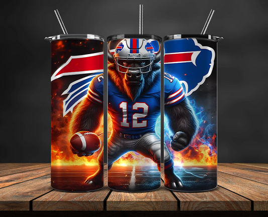 Buffalo Bills Tumbler Wrap, NFL Trendy Tumbler 32