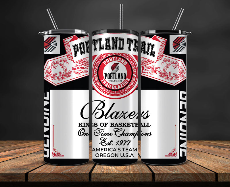 Portland Trail Blazers Tumbler Wrap, Basketball Design,NBA Teams,NBA Sports,Nba Tumbler Wrap,NBA DS-34