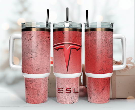 Tesla Tumbler Wrap 40oz, Logo Car Tumbler Wrap 40oz