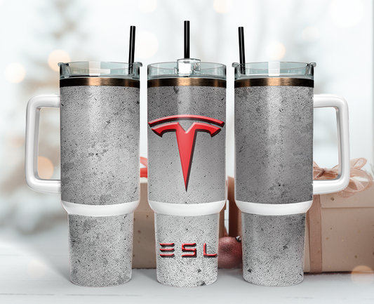 Tesla Tumbler Wrap 40oz, Logo Car Tumbler Wrap 40oz