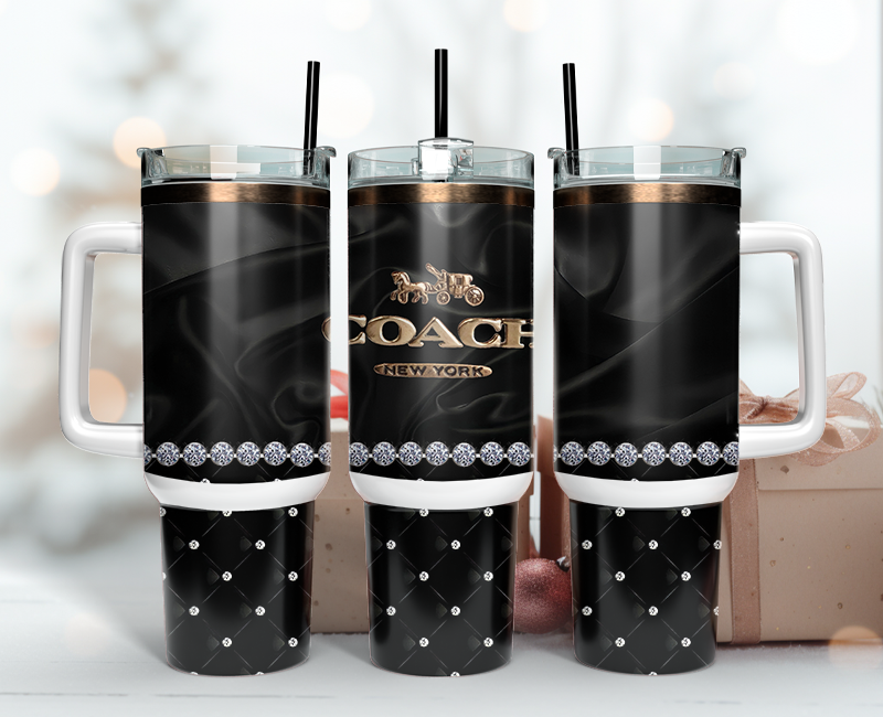 Coach Tumbler Wrap 40oz, Logo Fashion Tumbler Wrap 40oz, Tumbler 40oz Png 35