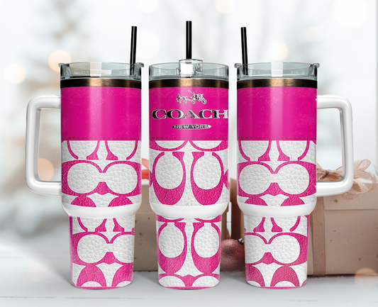 Coach Tumbler Wrap 40oz, Logo Fashion Tumbler Wrap 40oz, Tumbler 40oz Png 37