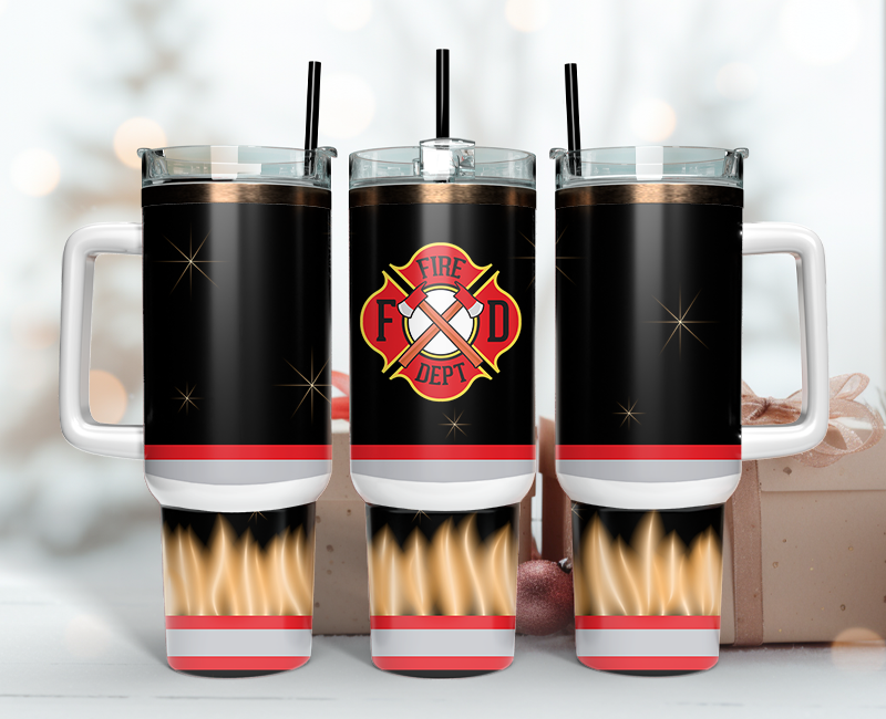 Firefighter Tumbler Wrap 40oz , 40oz Tumbler Sublimation Png , Tumbler Wrap 38