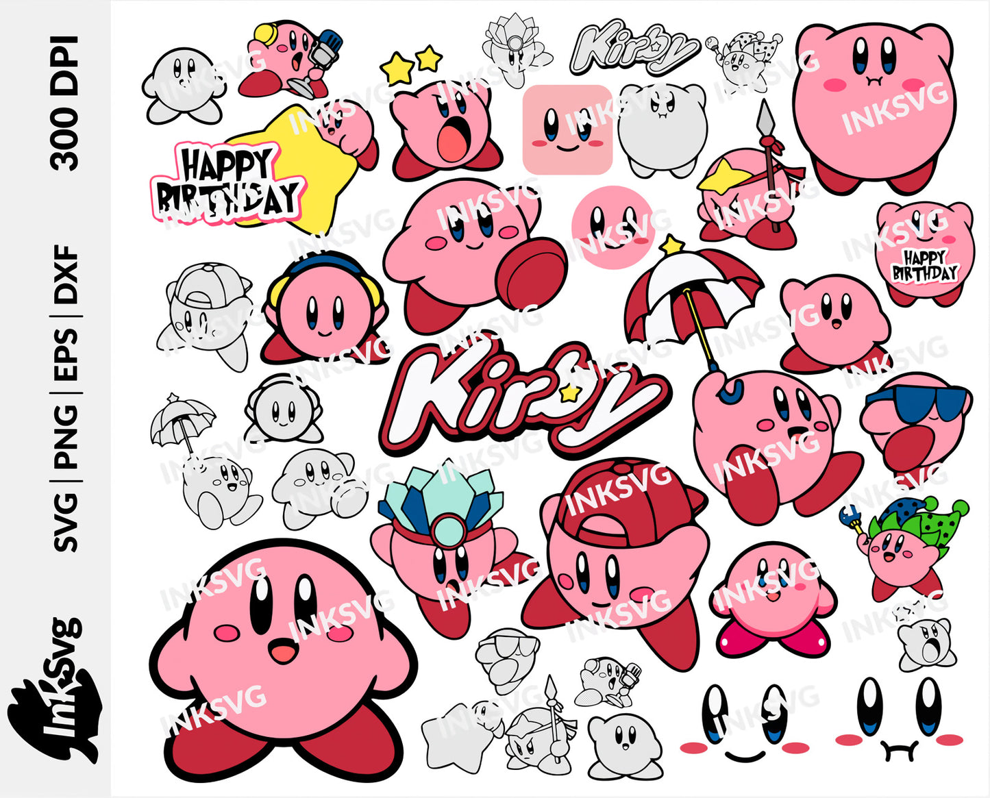 Kirby Svg Bundle, Bundle Cartoon Svg 38 – Tumblerpng