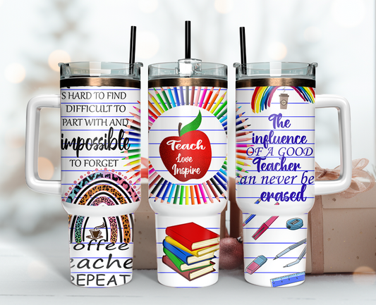 Teacher Tumbler Wrap 40oz, Teacher Tumbler Png 38